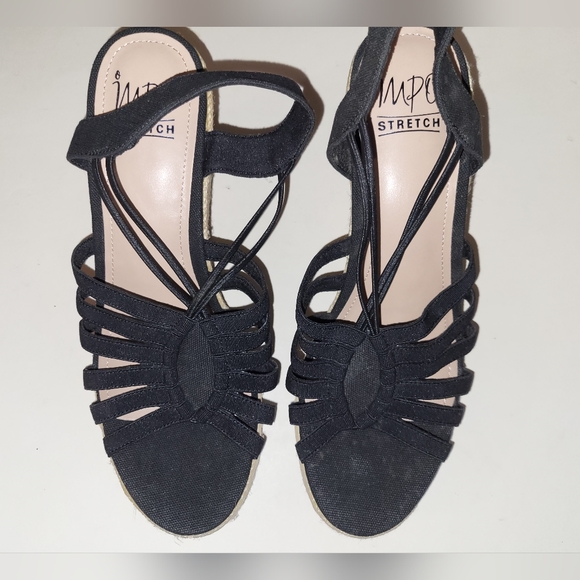 Impo Shoes - NWOT Black Impo Stretch Espadrille Sandals sz 9